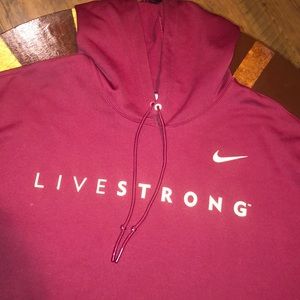 Maroon Nike-Livestrong Hoodie! Size XL!